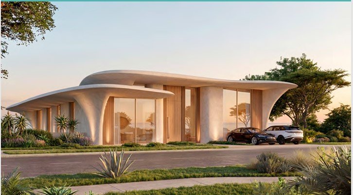 Beachfront villa view